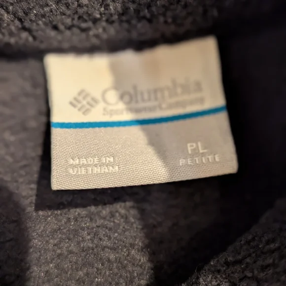 Columbia Black Fleece Vest Size PL - Picture 2 of 2